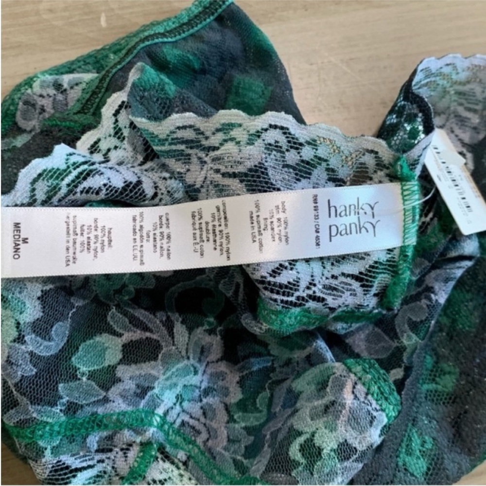 Anthropology Lace Trim Green Panties size M - Picture 3 of 5